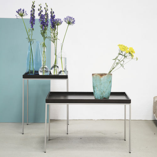 Table d'appoint contemporaine - CARRY - KFF - en bois massif / en acier / rectangulaire