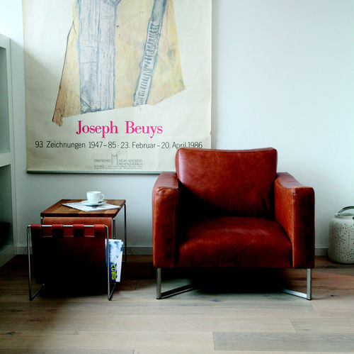 Fauteuil contemporain - LUIS - KFF - en cuir / en tissu / en acier