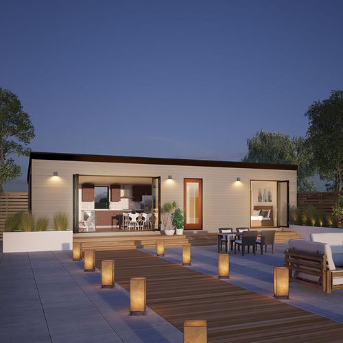 Maison écologique - CABANA 600 - Blu Homes - modulaire / moderne / de plain-pied