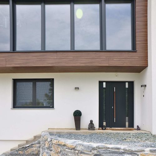 Fenêtre en verre - ALUCLIP - Trocal - en aluminium / en PVC / coulissante