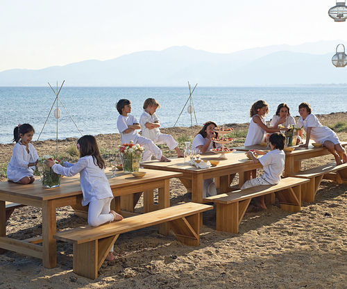 Banc de jardin contemporain - PETRA - COCO-MAT - en bois