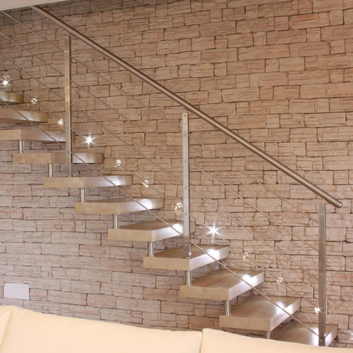 Escalier droit - AXOLUTE STEEL - TECNOSCALE - quart tournant / demi-tournant / circulaire