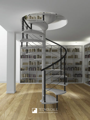 Escalier en colimaçon - YUBA - TECNOSCALE - à marches en bois / à marches en métal / structure en métal