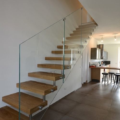 Escalier droit - AXOLUTE CRYSTAL - TECNOSCALE - quart tournant / demi-tournant / circulaire