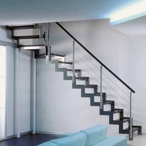Escalier droit - PLANA SKIN - TECNOSCALE - quart tournant / demi-tournant / circulaire