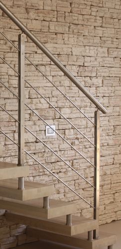 Garde-corps en inox - BLADE - TECNOSCALE - à barreaux / d'intérieur / pour escalier