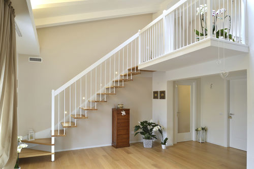 Escalier droit - ALIANTE EASY - TECNOSCALE - quart tournant / demi-tournant / à marches en bois
