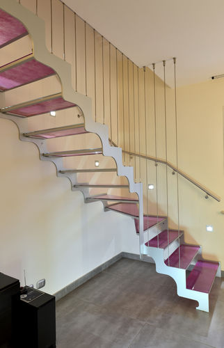 Escalier droit - PLANA DIAMOND C - TECNOSCALE - quart tournant / demi-tournant / hélicoïdal