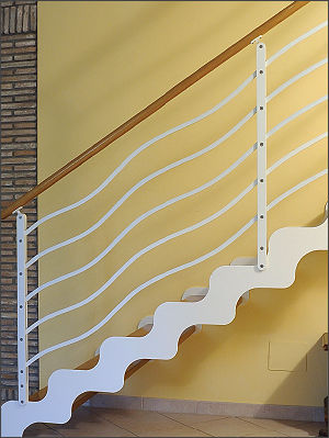 Garde-corps en métal - ONDA - TECNOSCALE - à barreaux / d'intérieur / pour escalier