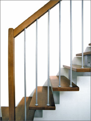Garde-corps en métal - EASY/EASY INOX - TECNOSCALE - en bois / à barreaux / d'intérieur