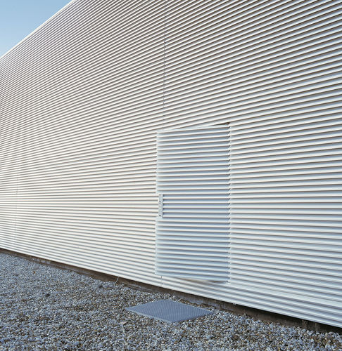 Porte d'entrée - DUCODOOR WALL - Duco - en aluminium / à pivot / pleine