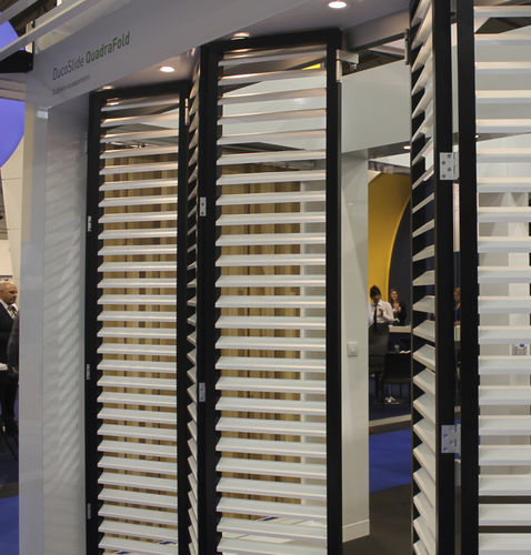 Brise-soleil aluminium - DUCOSLIDE QUADRAFOLD - Duco - pour façade / coulissant / perforé