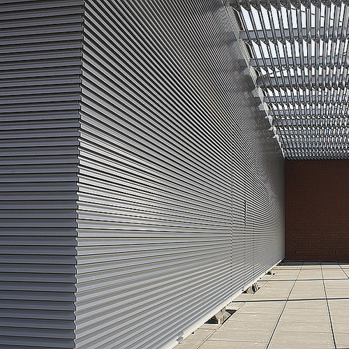 Bardage en panneaux - DUCOWALL CLASSIC W 50Z/30° - Duco - en aluminium / nervuré / isolant