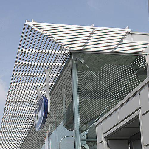 Brise-soleil en aluminium - DUCOSUN ELLIPS INTERMEDIATE - Duco - pour façade / horizontal / motorisé