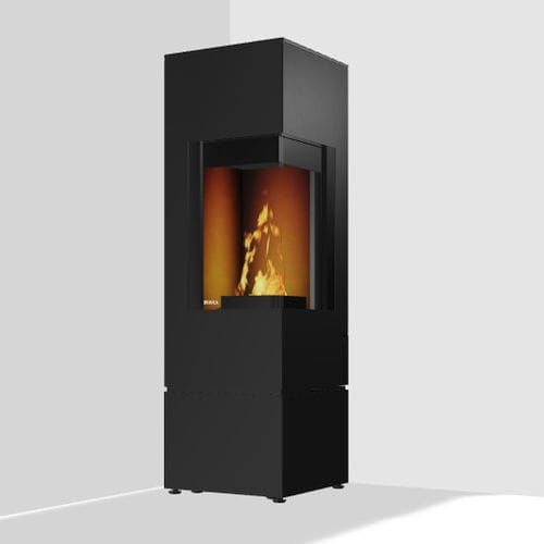 Poêle à bois - CON­NECT - Rika - 8 kW / au sol / d'angle
