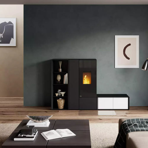Poêle à granulés - CON­NECT  - Rika - 0 - 5 kW / 8 kW / au sol
