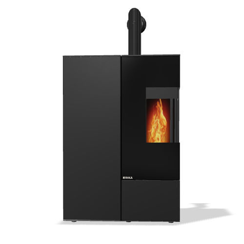Poêle à granulés - CON­NECT EDGE - Rika - 8 kW / au sol / d'angle
