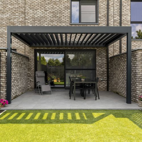Pergola bioclimatique - B160 XL - Brustor - adossée / montée en surface / en aluminium