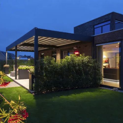 Pergola rétractable - B300 - Brustor - adossée / autoportée / en aluminium