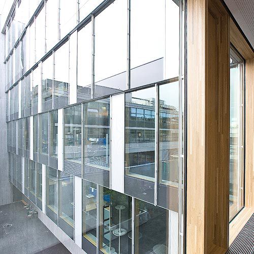 Porte d'intérieur - TECHNOLOGY CENTRE SIKA, ZURICH/SWITZERLAND - Schindler - en bois / coulissante / vitrée