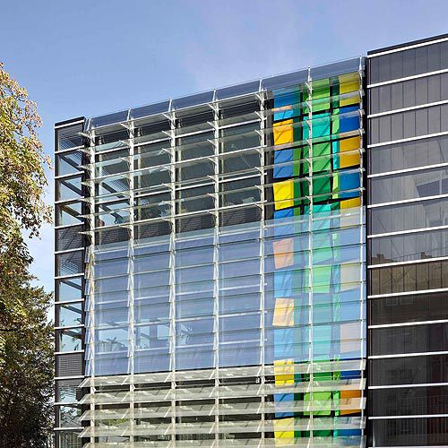 Brise-soleil en verre - CENTER FOR BIOLOGICAL SYSTEMS ANALYSIS, UNIVERSITY OF FREIBU - Schindler - pour façade
