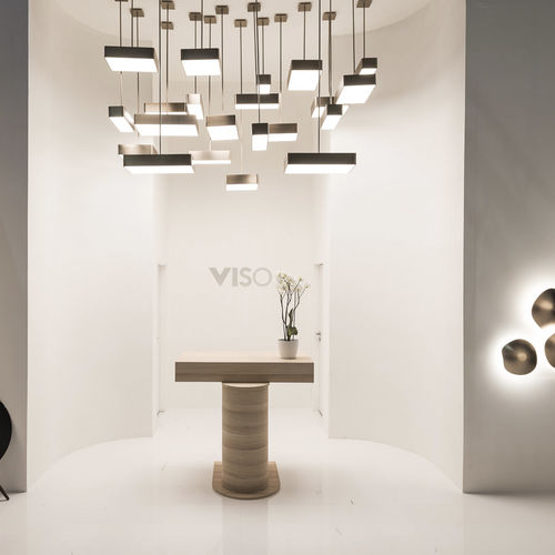 Suspension - BRIGGS - VISO Lighting - en bronze / en verre dépoli / contemporaine