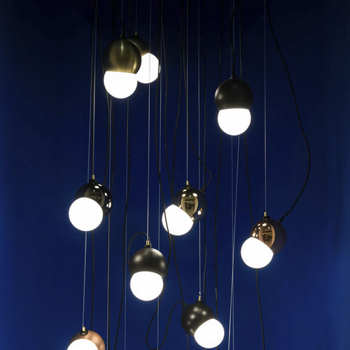 Suspension - THE MAGGIE - VISO Lighting - en acier / en verre opalescent / contemporaine