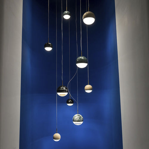 Suspension - WANDERING STAR - VISO Lighting - en métal / en verre / en marbre