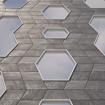 Façade ventilée en ardoise - ASCENT - CUPA PIZARRAS
