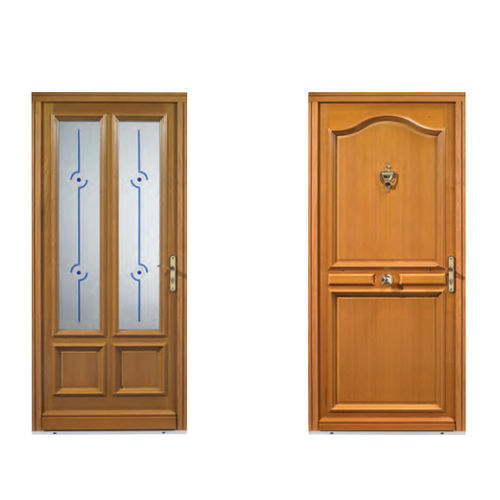 Porte d'entrée - Bignon Menuiseries - en bois / battante / traditionnelle