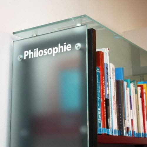 Bibliothèque contemporaine - ETCHED SERISTAL - Macocco - professionnelle / en verre dépoli