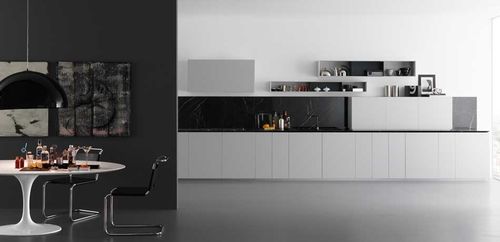 Cuisine contemporaine - Y - Zampieri Cucine - en bois / sans poignée / laquée