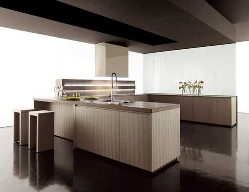 Cuisine contemporaine - GLASs - Zampieri Cucine - en stratifié / sans poignée