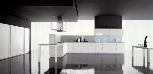 Cuisine contemporaine - LINE - Zampieri Cucine - en bois / avec poignée / laquée