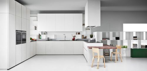 Cuisine contemporaine - LINE K - Zampieri Cucine - en bois / sans poignée / laquée