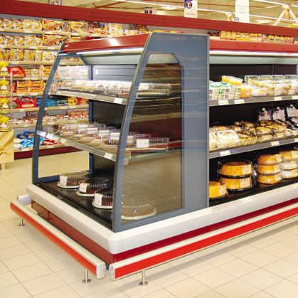 Vitrine réfrigérée étagère - PYRAMID - MAFIROL - pour commerce / en métal / avec porte