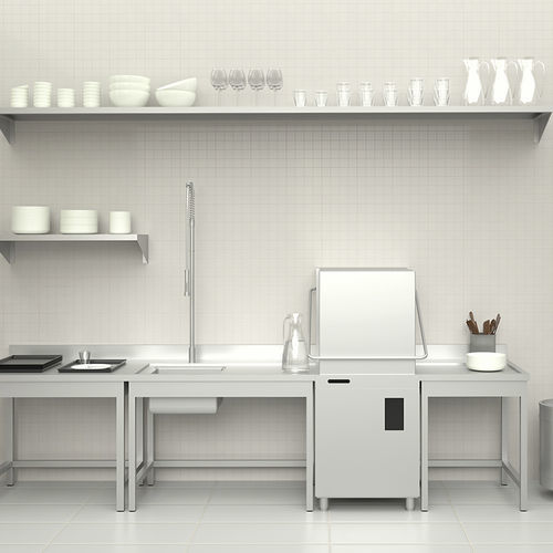 Plan de travail en acier inoxydable - MAFIROL - industriel / gris / mat