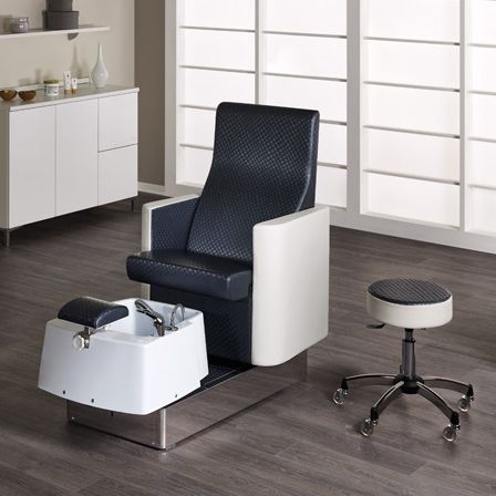 Fauteuil de pédicure en simili cuir - ATLANTIS - Medical & Beauty - avec repose-pieds / blanc