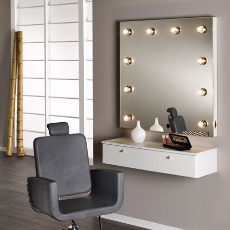 Coiffeuse contemporaine - CELEBRITY - Medical & Beauty - en verre / en métal chromé / murale