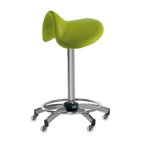 Tabouret de travail en cuir - RODEO TALL  - Medical & Beauty - en forme de selle / pour salon d'esthétique