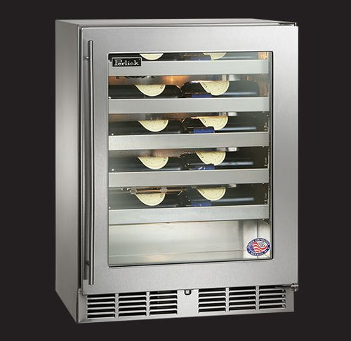 Cave à vin professionnelle - HD24WS - Perlick - encastrable / sous plan / en inox