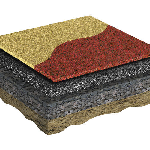 Revêtement de sol en caoutchouc recyclé - REGUPOL multicourt DLX - REGUPOL Germany GmbH & Co. KG - synthétique / en polyuréthane / en EPDM