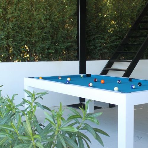 Table de billard d'extérieur - PEARL KERROCK - Billards Toulet - Babyfoot by Toulet - design original / professionnelle / résidentielle