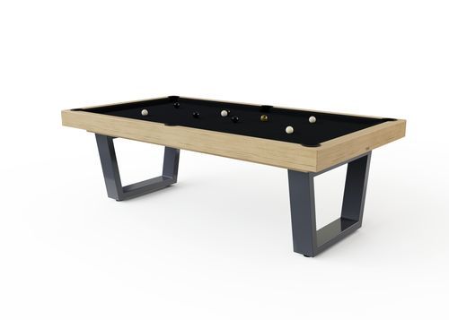 Table de billard contemporaine - IRON - Billards Toulet - Babyfoot by Toulet - résidentielle / en bois massif / en métal