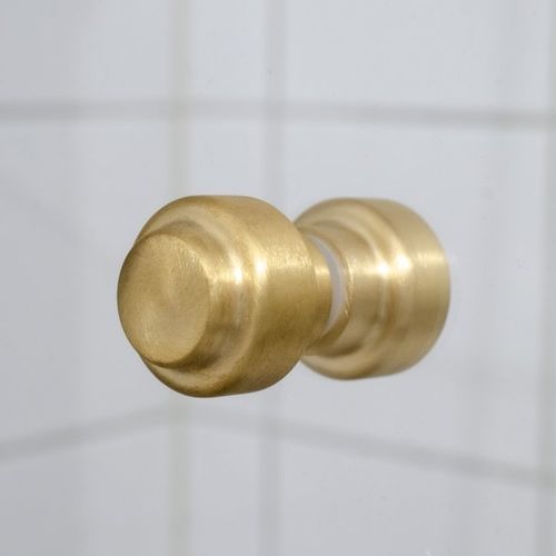 Bouton de porte contemporain - HIP 30 - B&B Sweden, Bäccman & Berglund Sweden - en laiton brossé / pour porte en verre