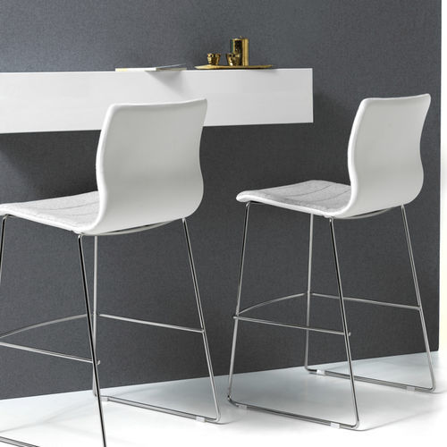 Tabouret de bar contemporain - MISS - Diemme - en hêtre / en contreplaqué / en aluminium