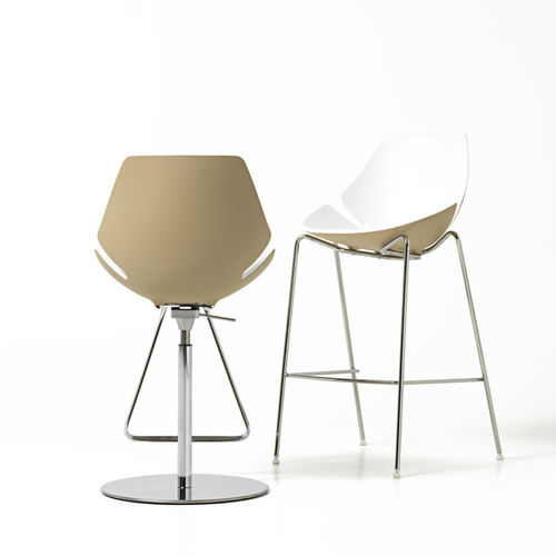 Chaise de bar contemporaine - EON  - Diemme - d'intérieur / en polyuréthane / avec piètement en métal