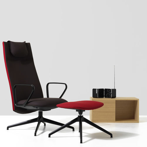 Fauteuil de direction contemporain - VELVET - Diemme - en tissu / en mousse de polyuréthane / en aluminium
