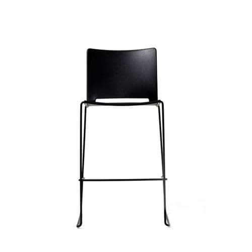Tabouret de bar contemporain - SLIM - Diemme - en HPL / en polypropylène / avec piètement en métal