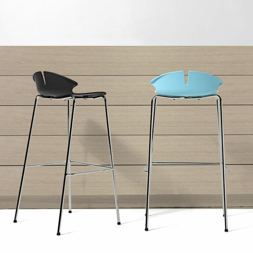 Tabouret de bar contemporain - REDHOT - Diemme - en polypropylène / avec piètement en métal / 4 pieds